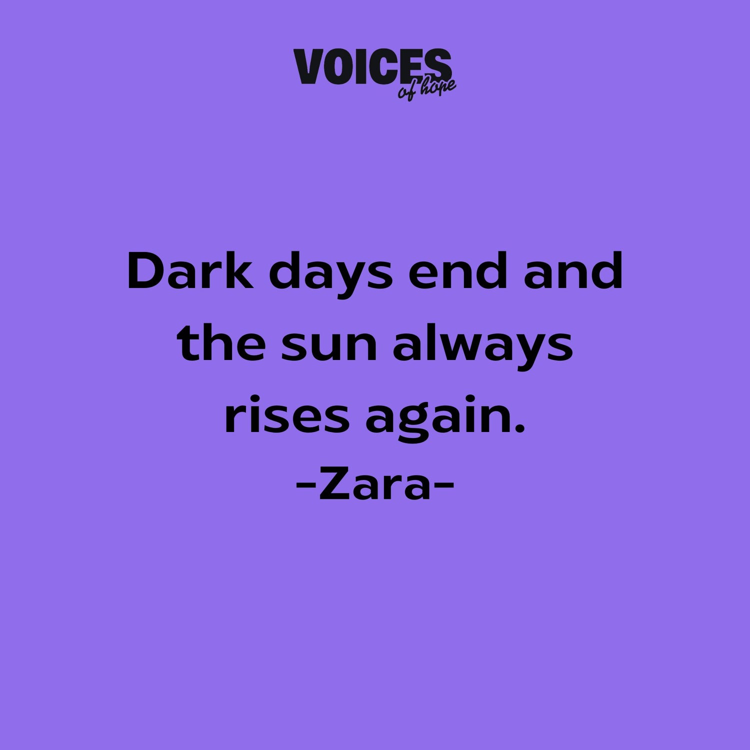 Dark Days Are Followed with Bright Ones